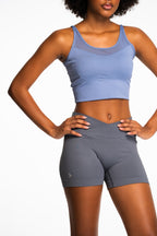 Sculpt Crossover High-Waisted Training Shorts