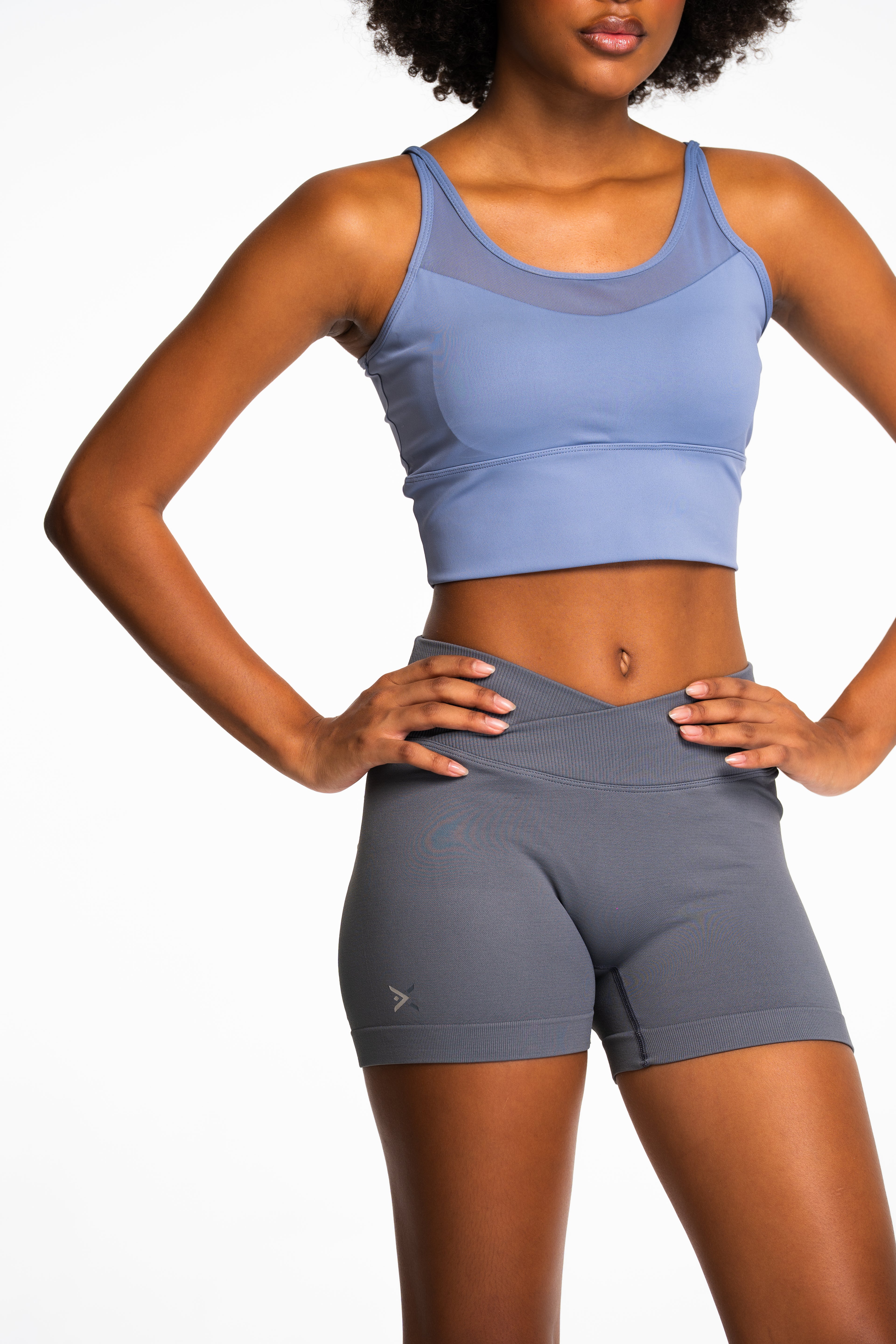 Sculpt Crossover High-Waisted Training Shorts