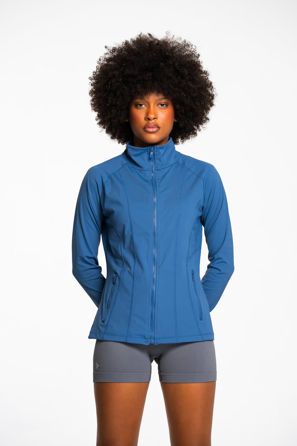 Stride Full Zipped Mock Neck Running Jacket