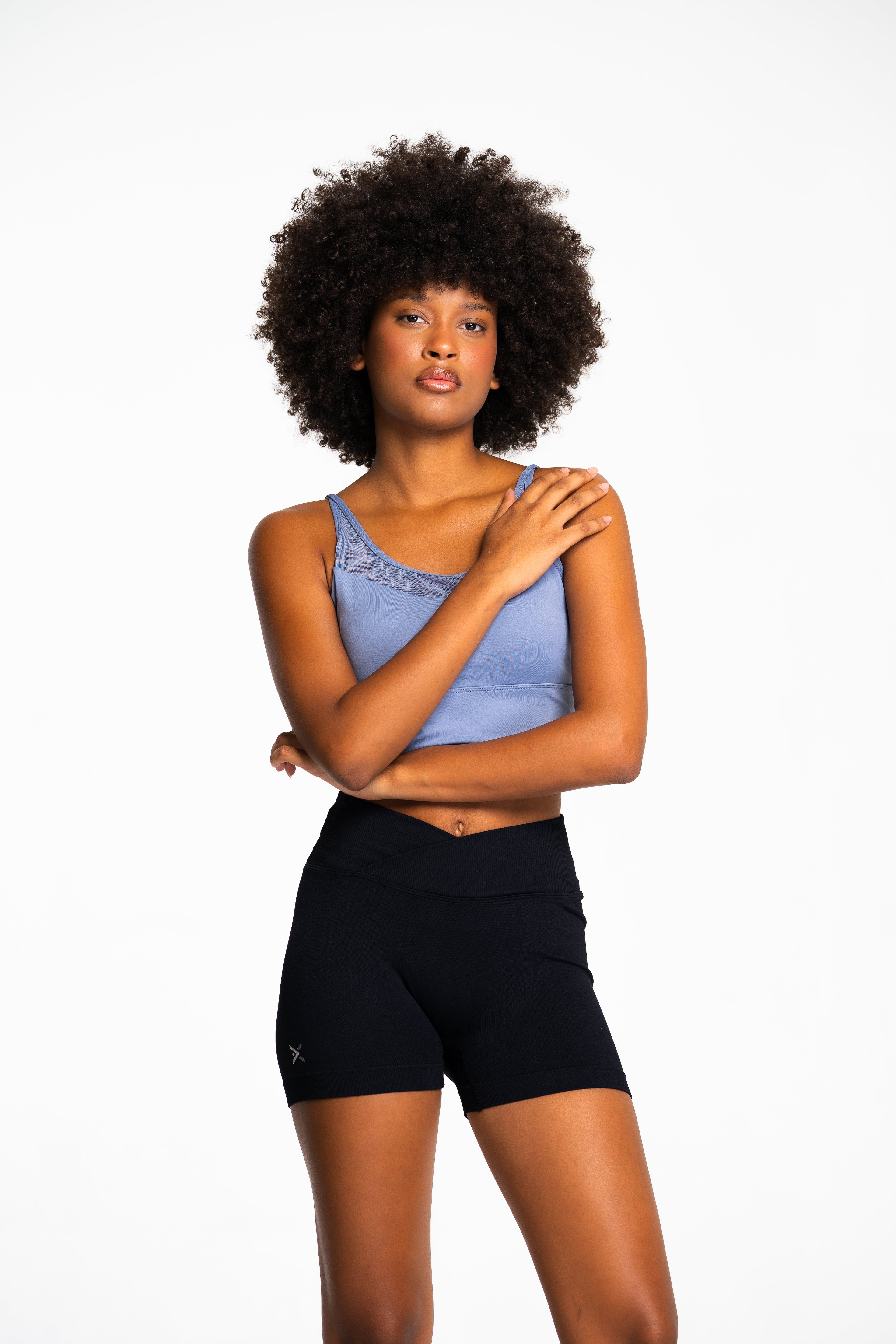 Sculpt Crossover High-Waisted Training Shorts
