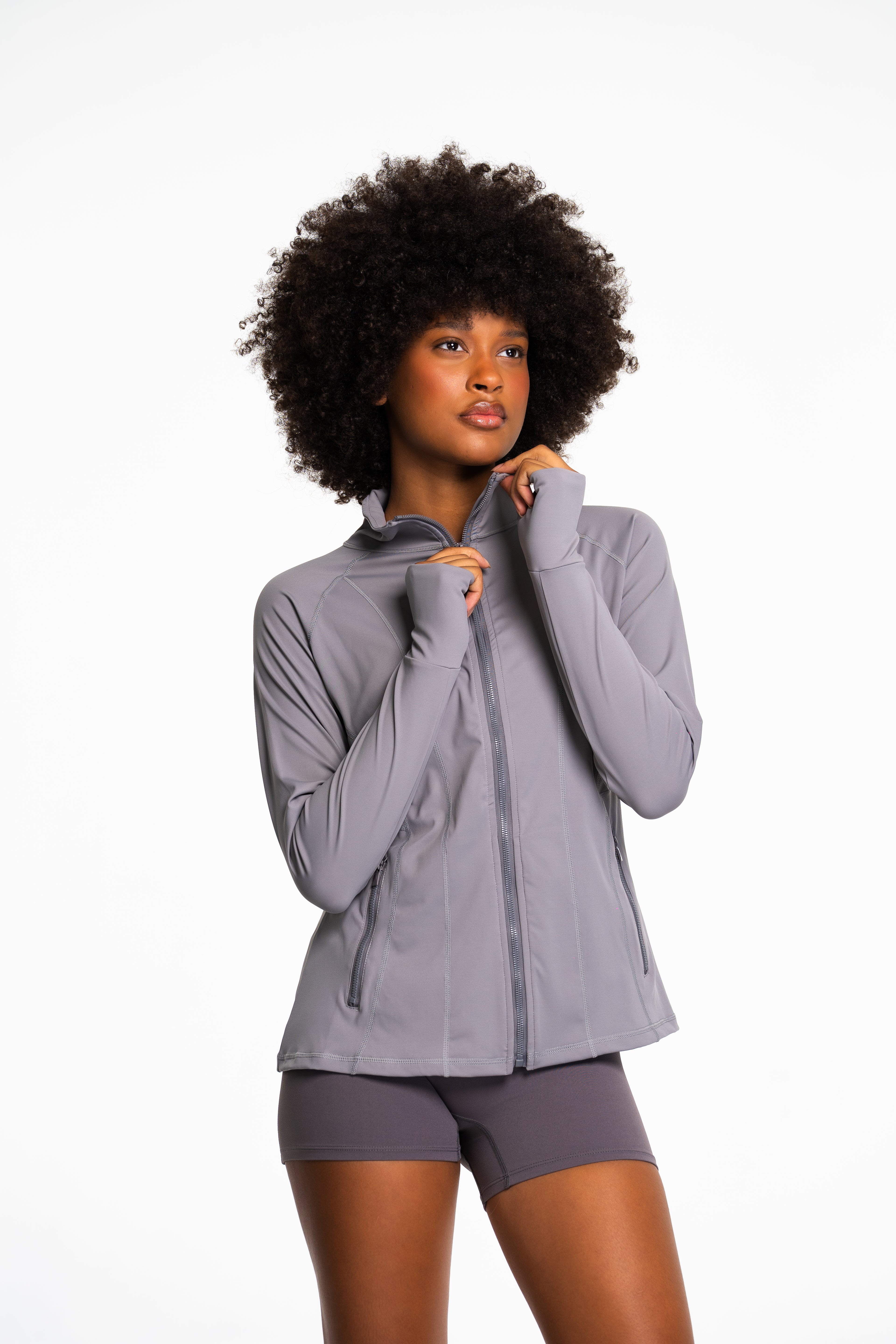 Stride Full Zipped Mock Neck Running Jacket