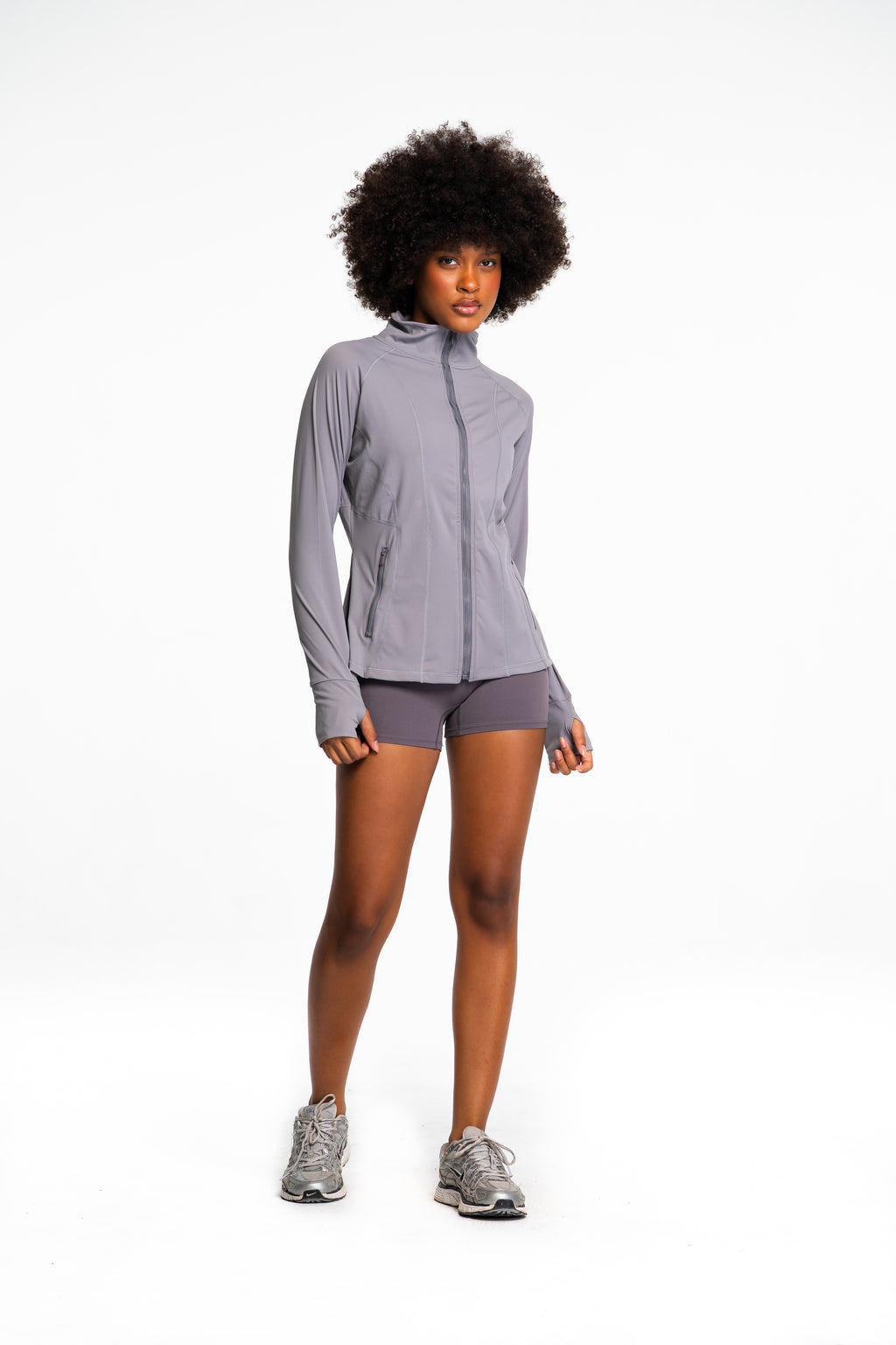 Stride Full Zipped Mock Neck Running Jacket
