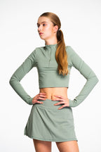 Play Cropped Quarter-Zip and Skirt Set