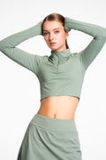 Play Cropped Quarter-Zip and Skirt Set
