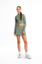 Play Cropped Quarter-Zip and Skirt Set