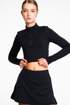Play Cropped Quarter-Zip and Skirt Set