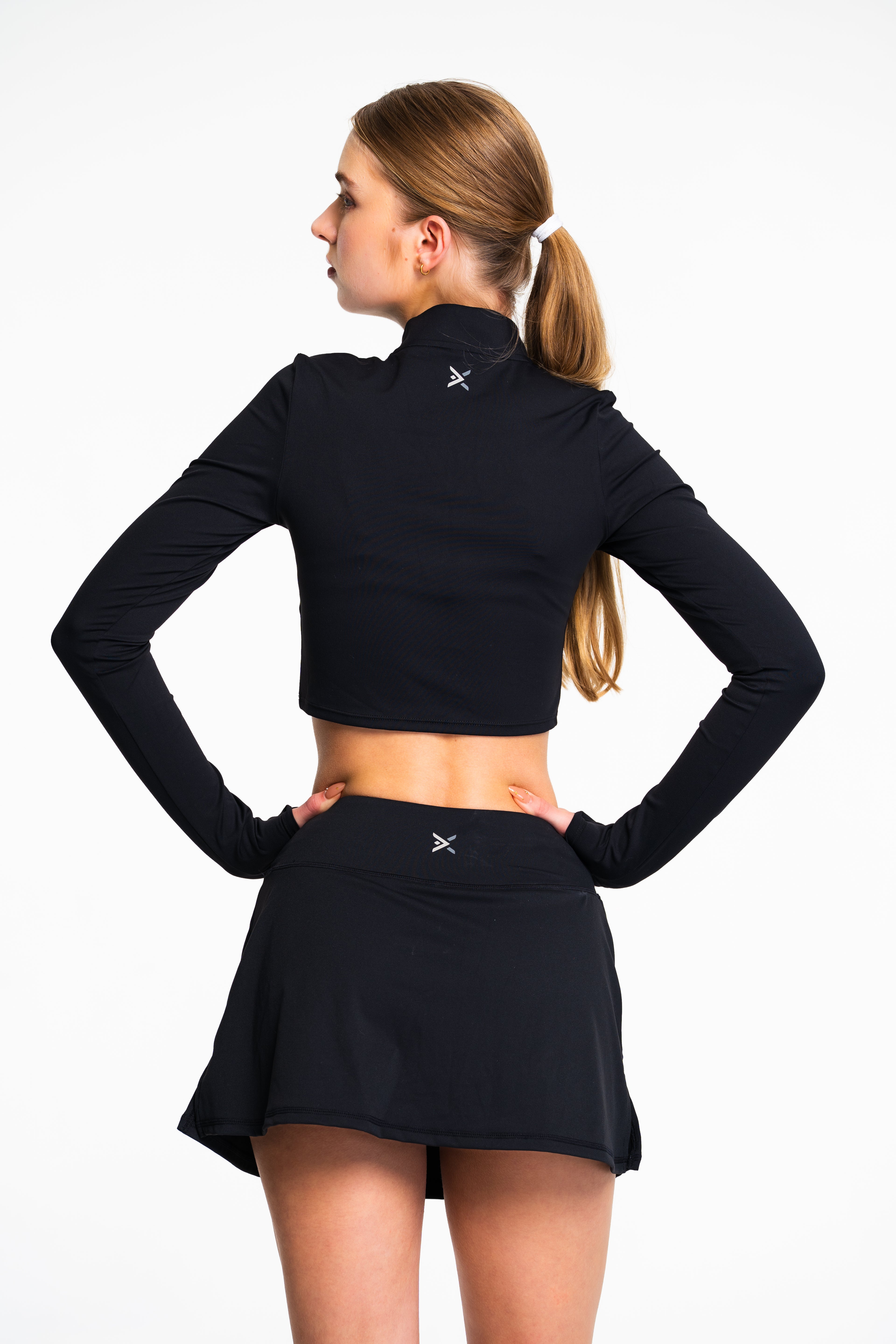 Play Cropped Quarter-Zip and Skirt Set