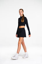 Play Cropped Quarter-Zip and Skirt Set